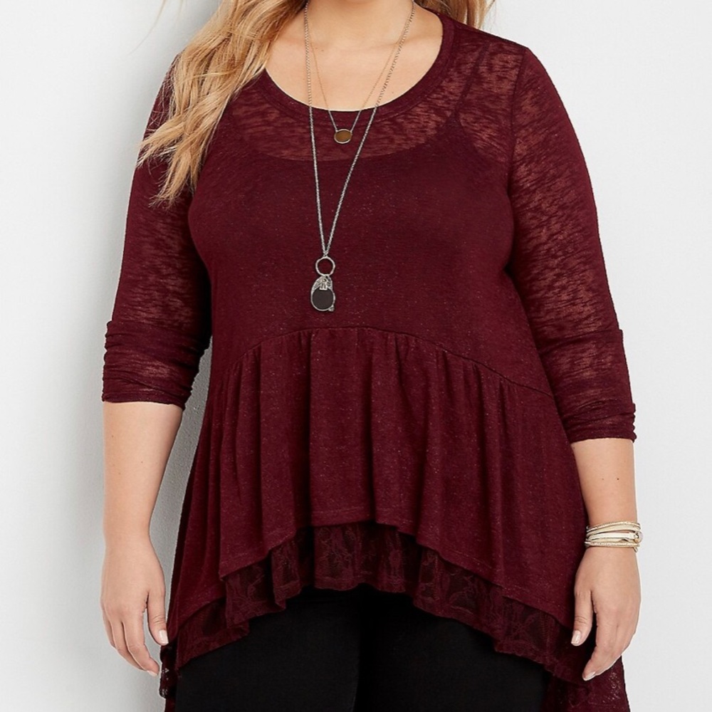 Plus Sized High Low Duster Top